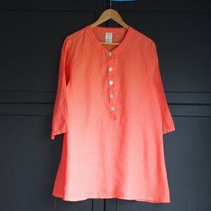 Match Point | 3/4 Sleeve Button Front Tunic Top